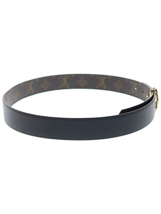 Louis Vuitton Ceinture LV Buckle Monogram Reversible Belt Gold Brown main image 5